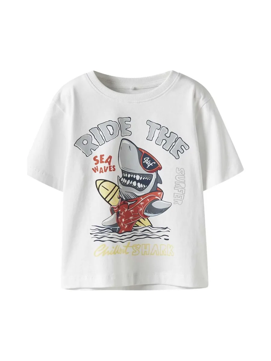 T-Shirt Blanc Garçon Name it Vanyo 1