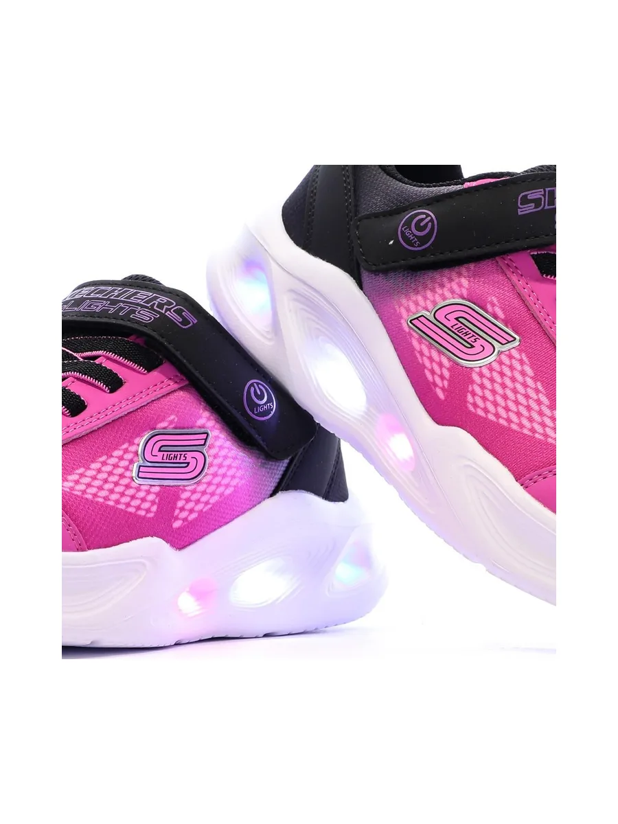 Baskets Roses/Noires Fille Skechers Sola Glow01 8