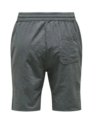 Short Gris Homme ONLY & SONS Cot Lin 2