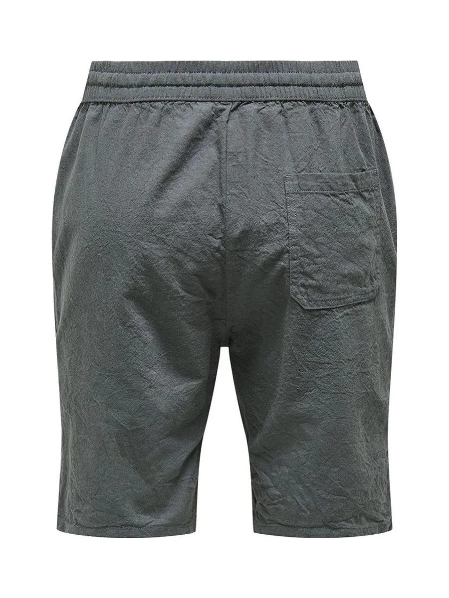 Short Gris Homme ONLY & SONS Cot Lin 2