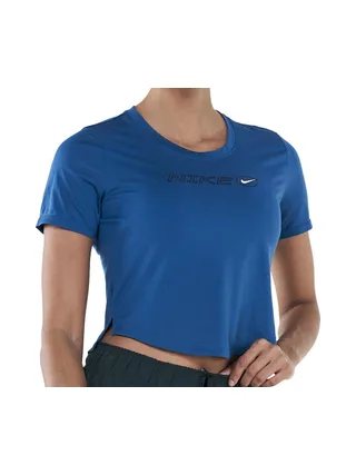 T-shirt Bleu Femme Nike One Df404 1