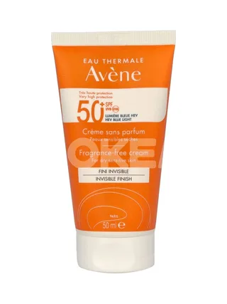 Avene High Protection Unscented Cream SPF50+ 50ml - For Dry Sensitive Skin 2