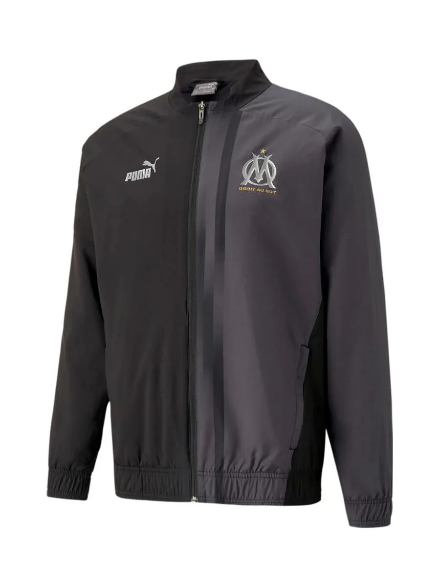 OM Veste Noir-Gris Homme foot Puma 2022/23 2