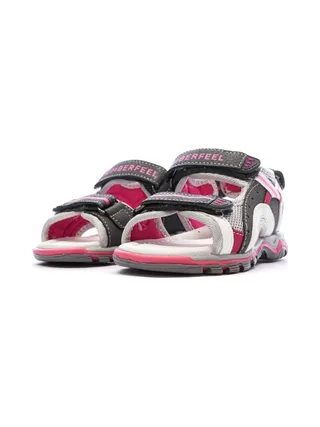 Sandales Grises/Rouges Bébé Kimberfeel Missi 6