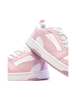 Baskets Blanc/Rose Pastel Femme Puma Rebound V6 Low 7