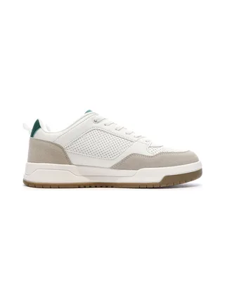 Baskets Blanches/Beiges/Vert Homme Kappa Logo Manis 2