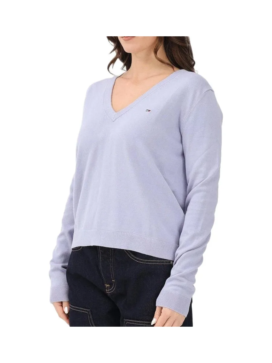 Pull Bleu Femme Tommy Hilfiger Vneck 2