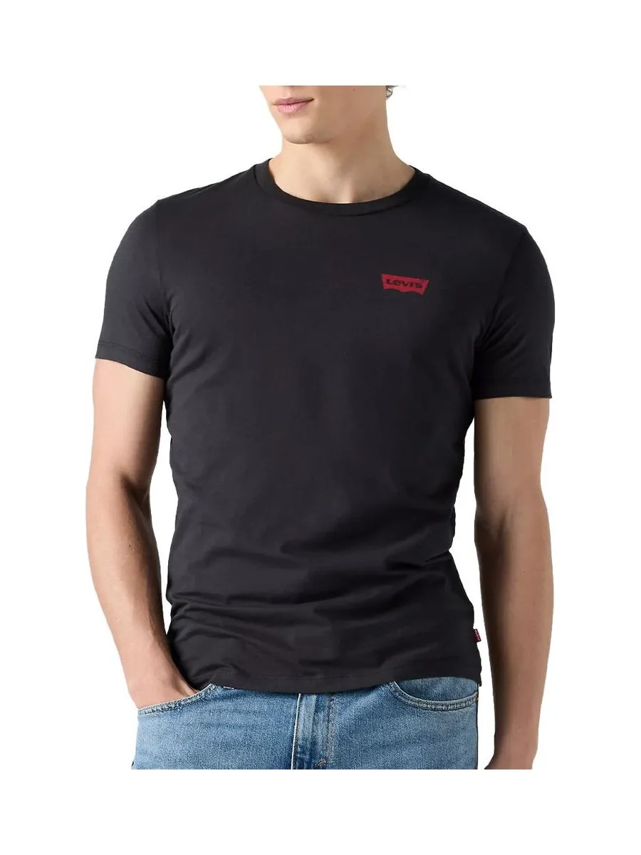 Lot de 2 T-shirts Blanc/Noir Homme Levi's Slim Fit 3