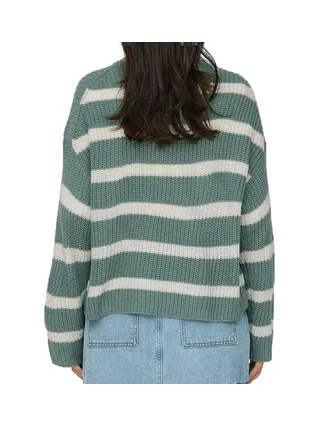 Pull à Rayures Vert Femme JDY Stripe 2