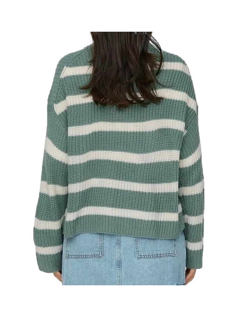 Pull à Rayures Vert Femme JDY Stripe 2