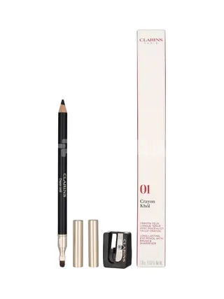 Clarins Crayon Khol Long-Lasting Eye Pencil w/Brush & Sharp. 1.1g - #01 Carbon Black 1