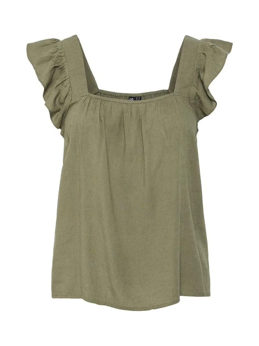 Débardeur Vert Femme Pieces Pia 4