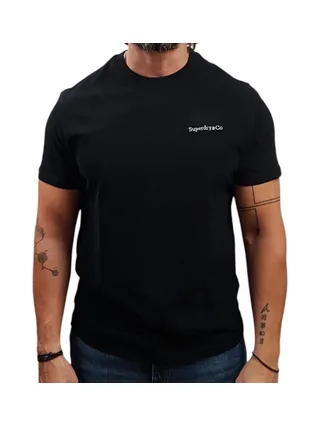 T-Shirt Noir/Crème Homme Superdry Essential 1