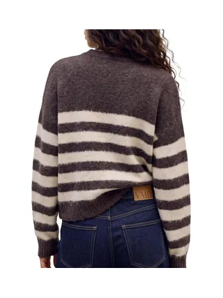 Pull rayé Marron Femme Vero Moda Fotove Stripe 2