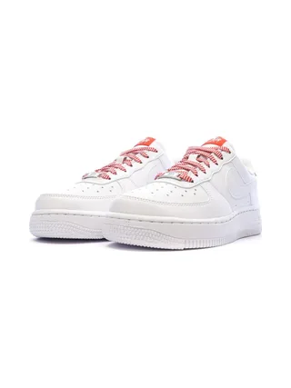 Baskets Blanches/Rouge Mixte Nike Air Force 1 07 6