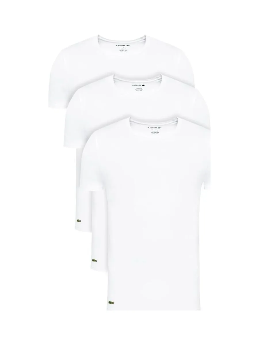 x3 T-shirt Blanc Homme Lacoste TH3321 4