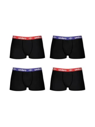 Lot De 4 Boxer Noir/Bleu/Rouge Homme Umbro CLASS4 2