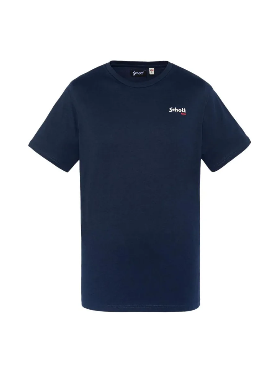 T-shirt brodé marine homme Schott NYC 1