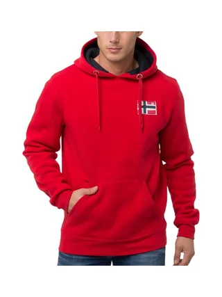Sweat Rouge Homme Geographical Norway Fondant 1
