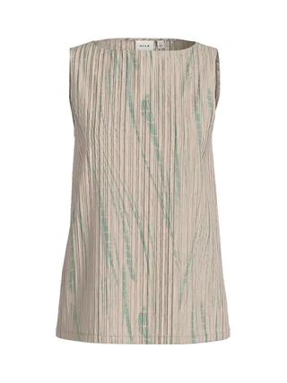 T-Shirt Beige/Vert Femme Vila Vithua 1