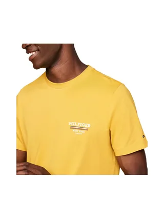 T-shirt Jaune Homme Tommy Hilfiger Global 3