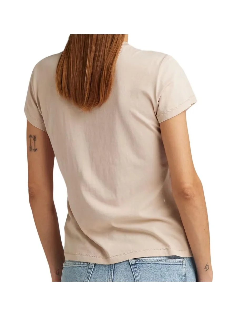 T-shirt Beige Femme G-Star Raw Front Seam 3