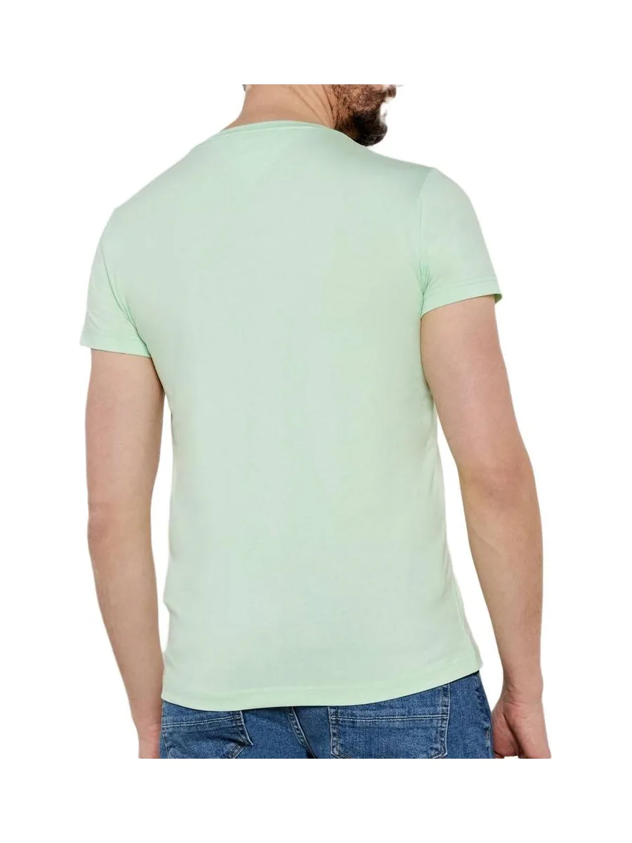 T-shirt Vert d'eau Homme Tommy Hilfiger Stretch Slim 3