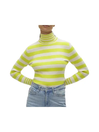 Pull Vert/Ecru Femme Vero Moda Maxine 1