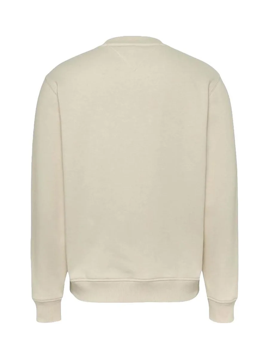 Sweat Beige Clair Homme Tommy Hilfiger Reg Flag Crew 3