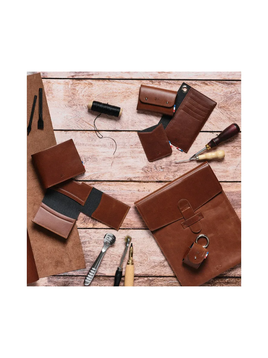 JOCE - Porte-cartes vertical à poche en liège - Naturel 53