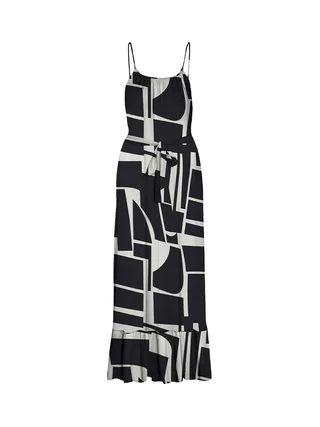 Robe Noir/Beige Femme Vero Moda Easy 3