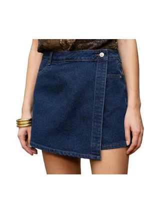 Jupe Short Bleu Femme Oraije Jadene 1