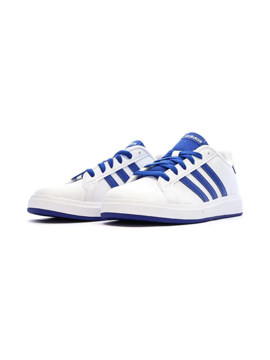 Baskets Blanc/Bleu Garçon Junior Adidas Grand Court 2.0 7