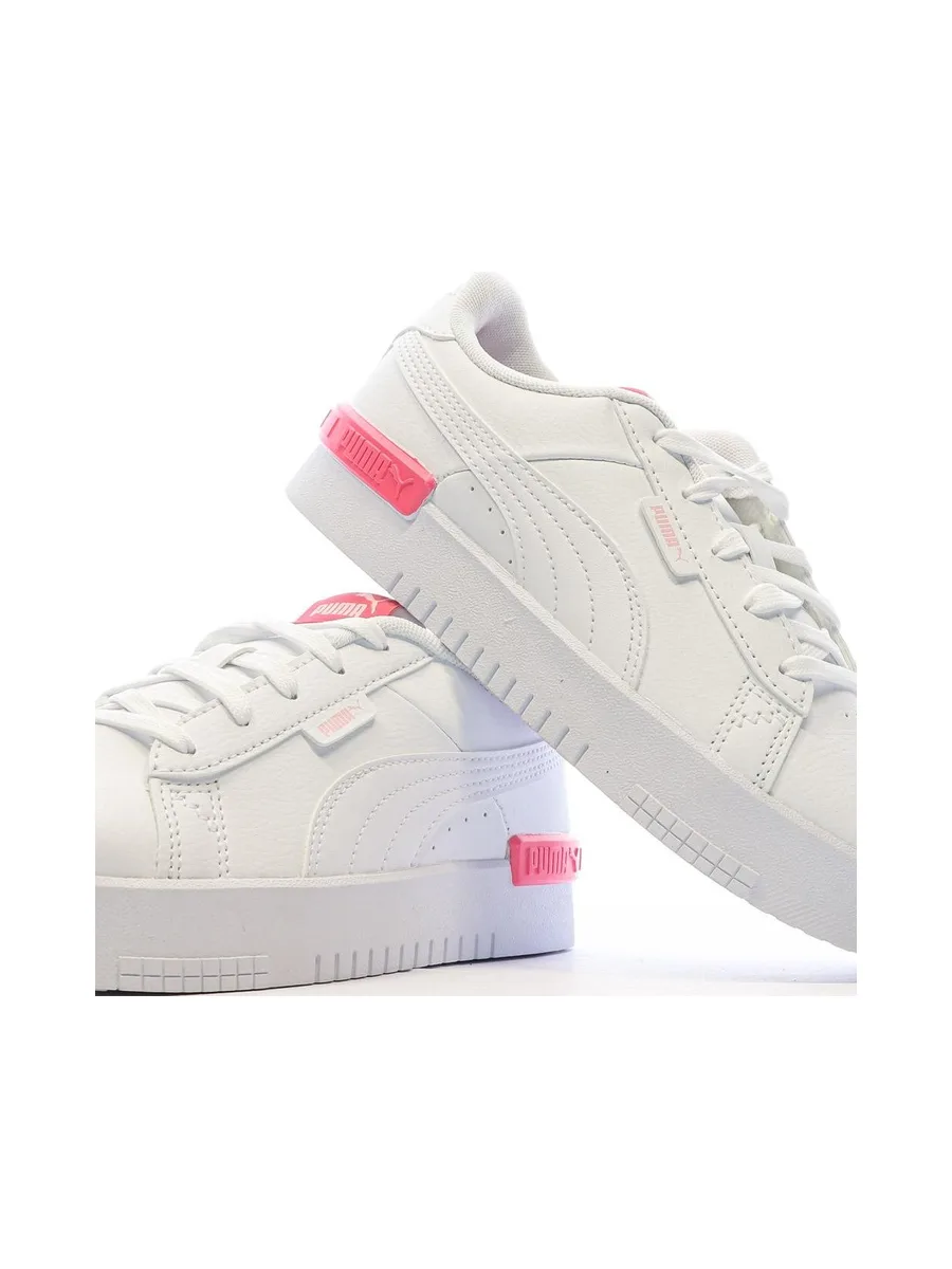 Baskets Blanc/Rose Fille Puma Jada 8