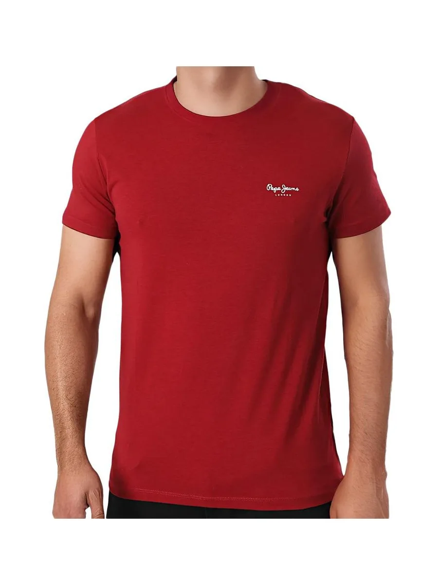 T-Shirt Bordeaux Homme Pepe jeans Original 2
