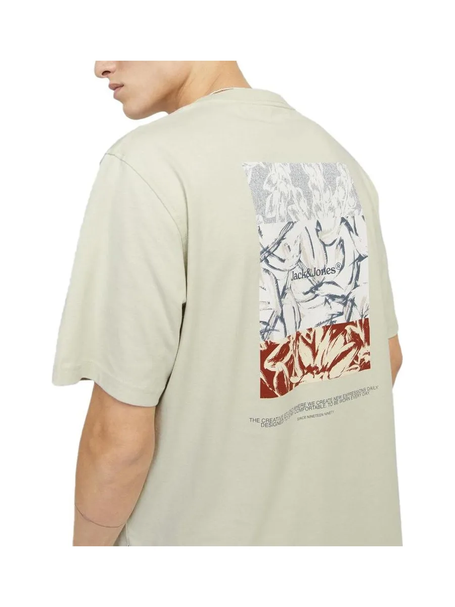 T-Shirt Beige Homme Jack & Jones Back 2