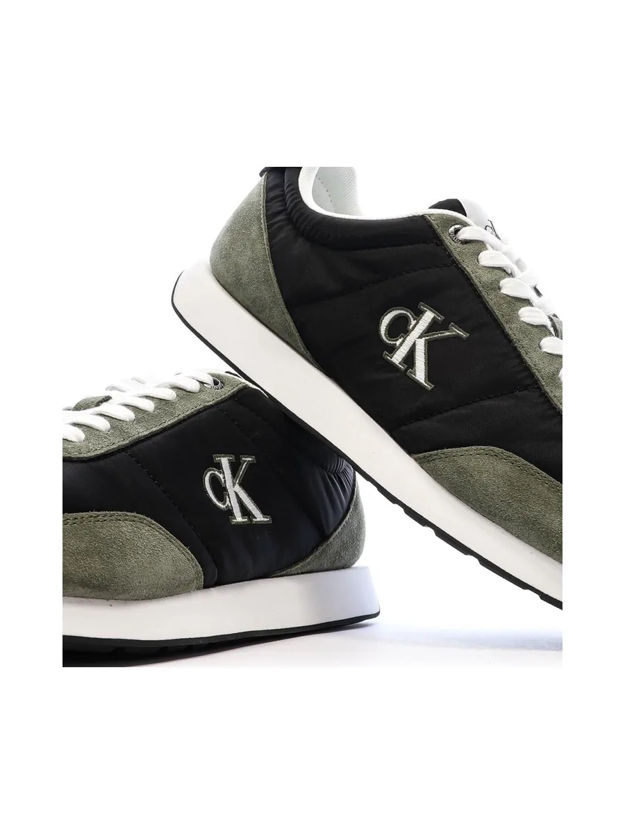 Baskets Noir/Kaki Homme Calvin Klein Jeans Retros 8