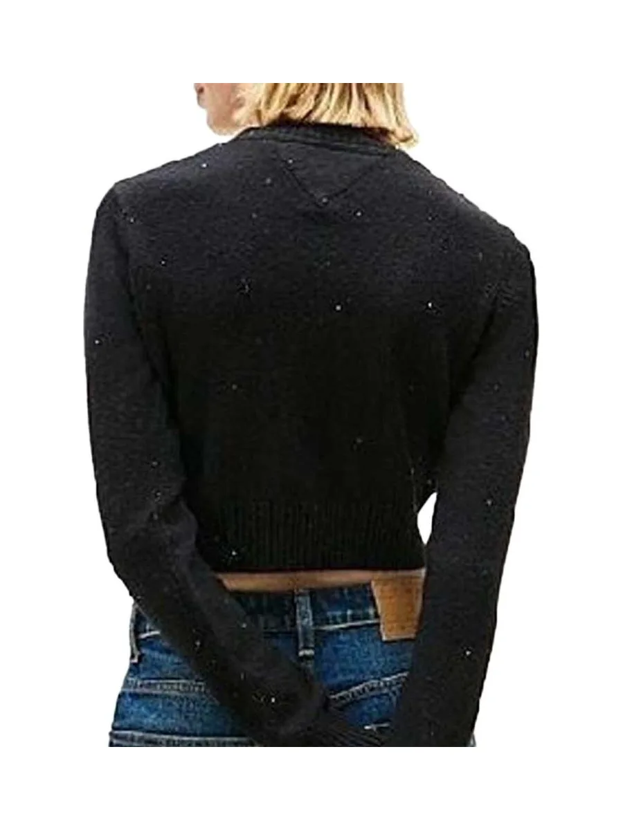 Pull Noir Femme Tommy Hilfiger Tjw Sparkle Flag 3
