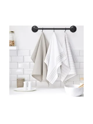 Lot De 3 Torchons Imprimé Beige Today Essential 2