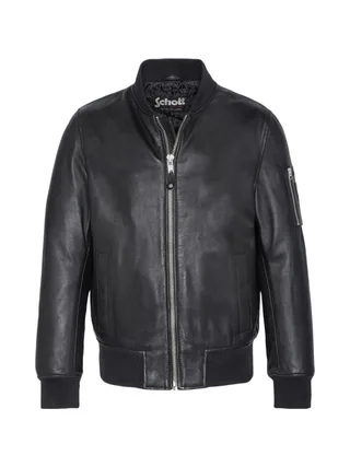 Blouson cuir Noir Homme Schott LCBOMBA 1