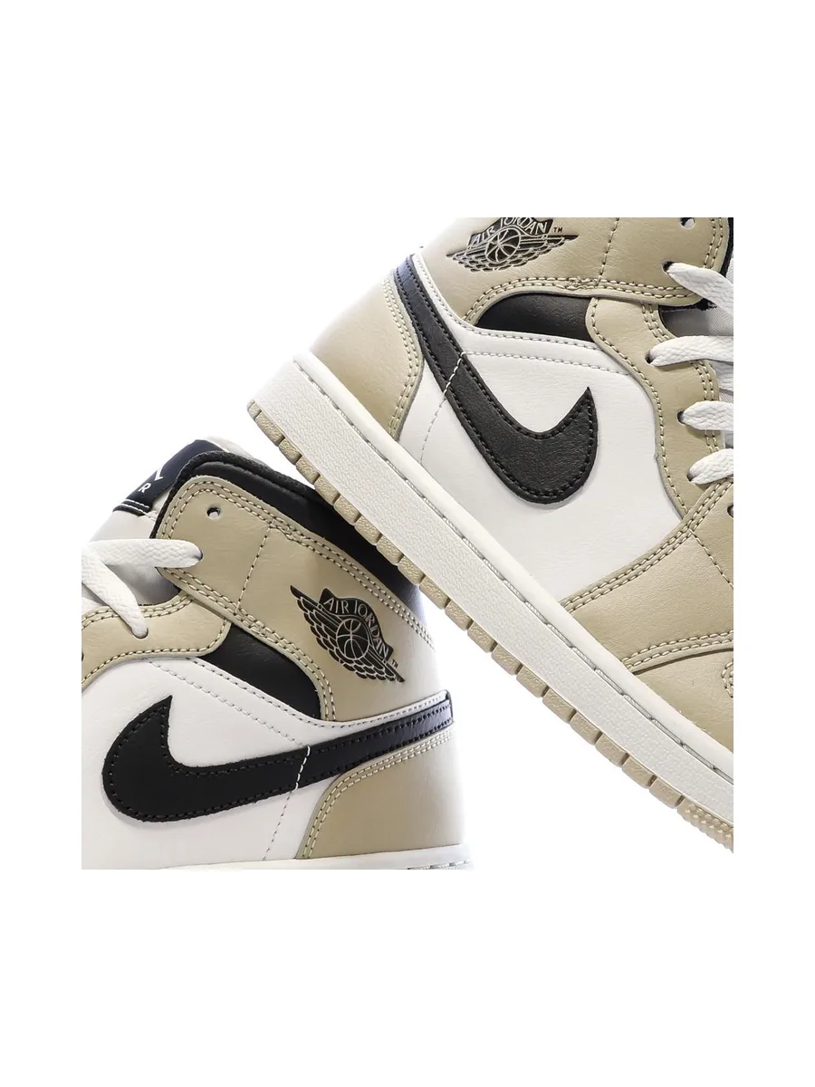 Air Jordan 1 Mid Blanche/Beige Homme Nike 8