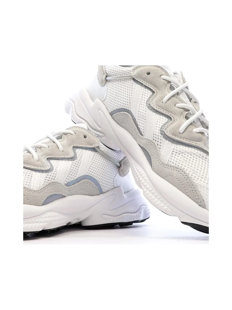 Baskets Blanc/Beige Homme Adidas Ozweego 8