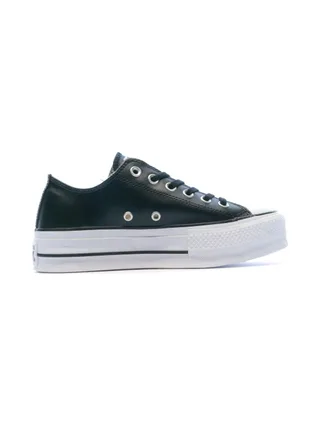 Baskets compensées cuir noir femme Converse All Star 2