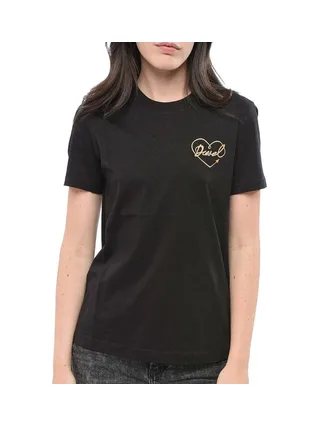 T-Shirt Noir Femme Diesel T-reg 53-d Maglietta 1