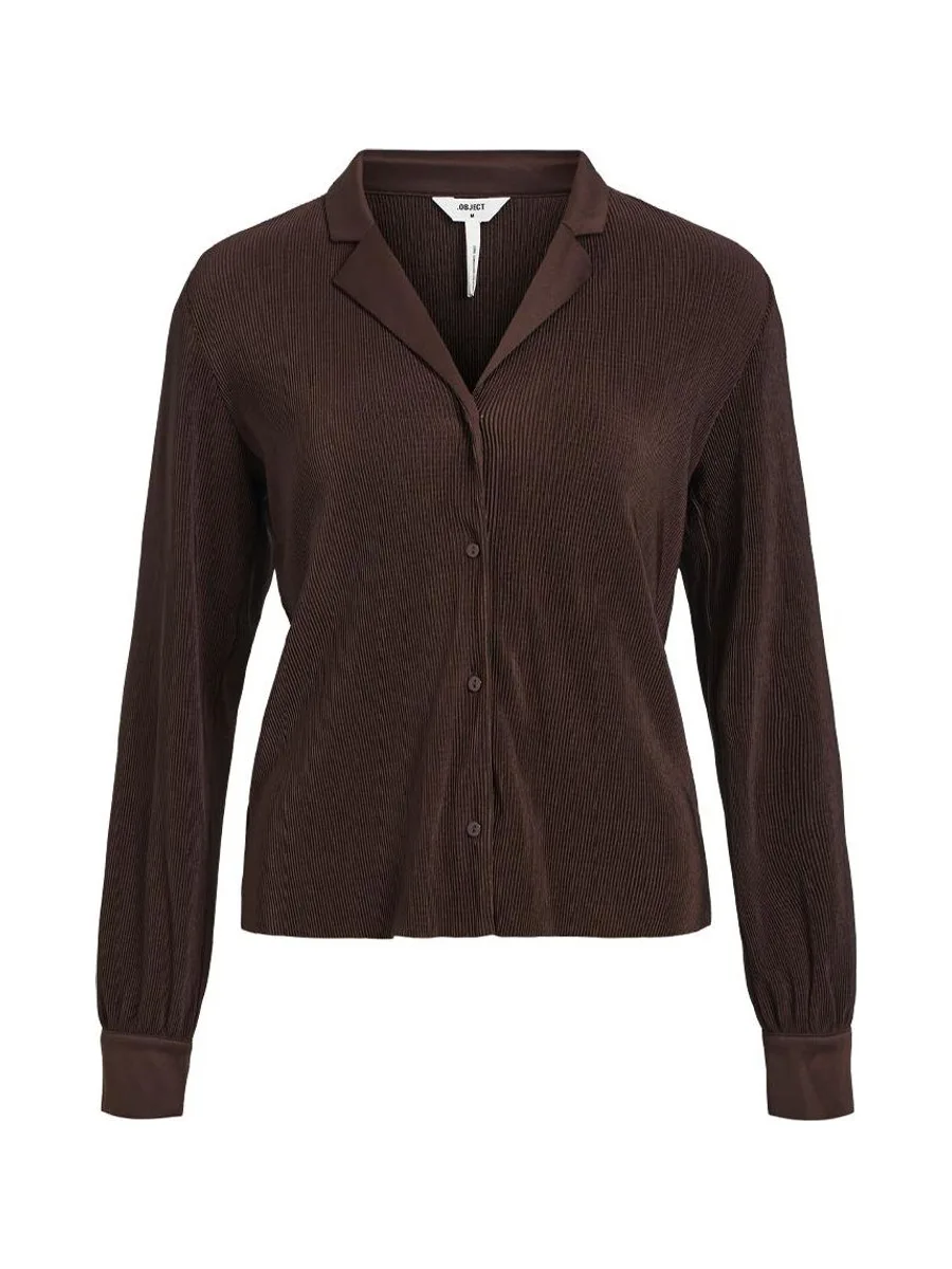 Chemise Plissé Marron Femme Object Shila 2