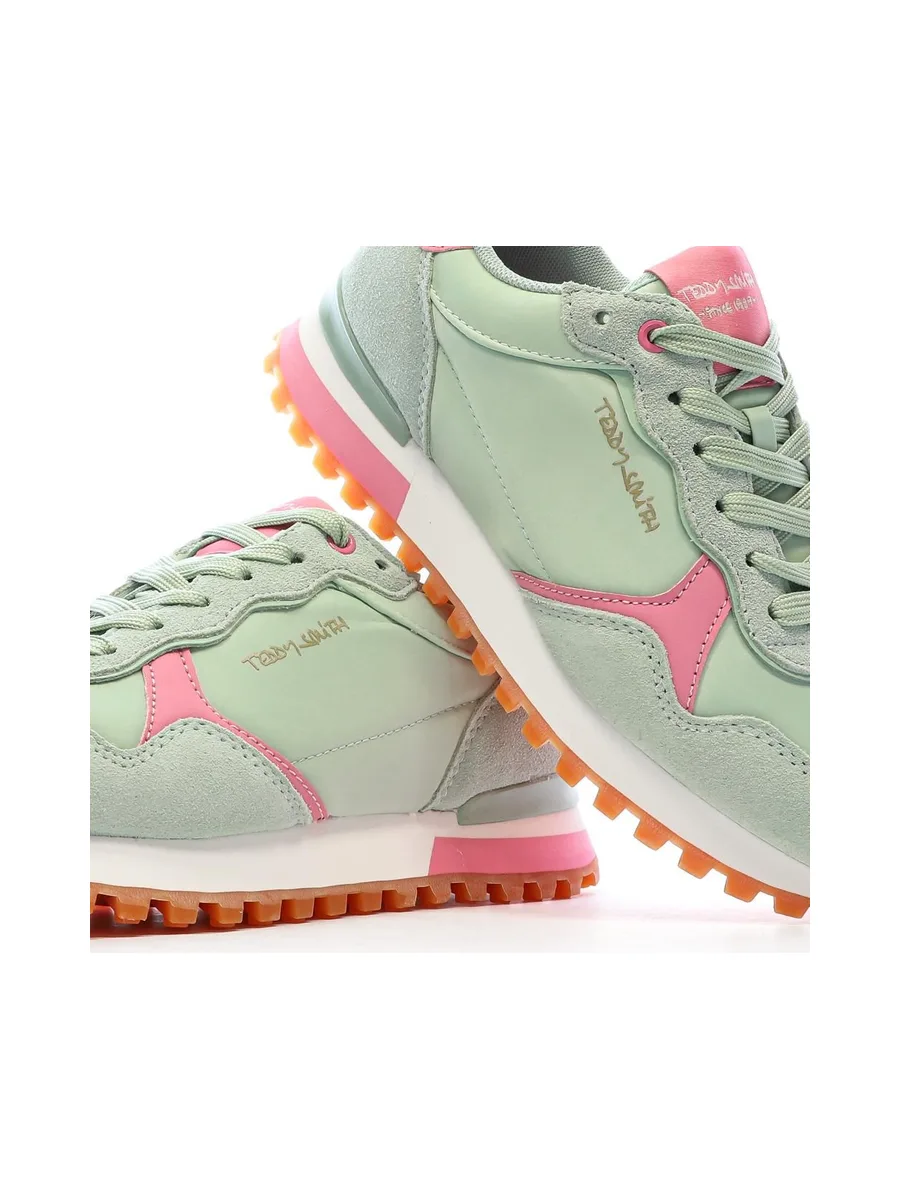 Baskets Verte/Rose Femme Teddy Smith 120515 8