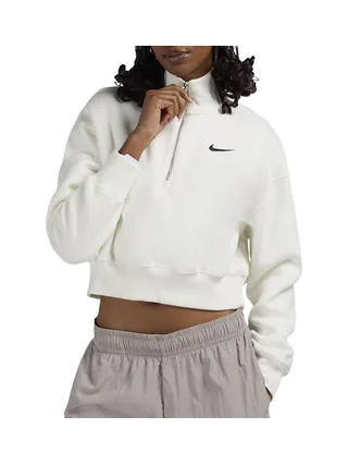 Sweat Zippé Blanc Femme Nike Nsw Style 1