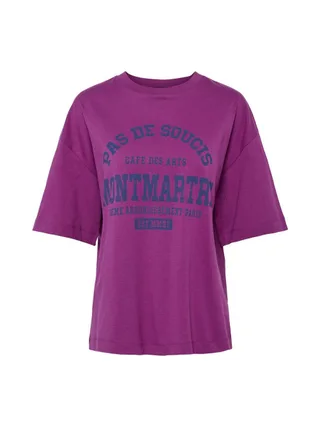 T-shirt Violet Femme Pieces Maude 1