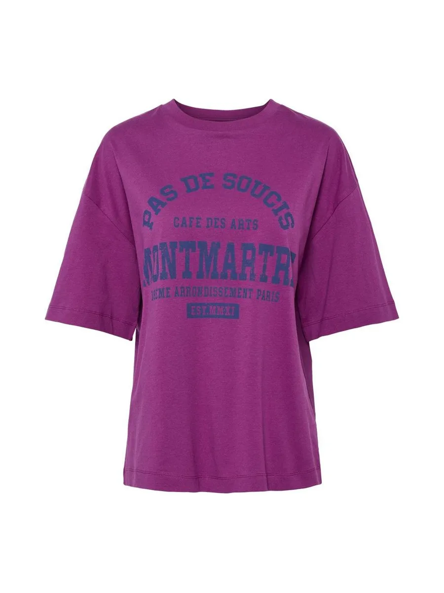 T-shirt Violet Femme Pieces Maude 2