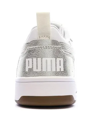 Baskets Blanc/Argent Femme Puma Rebound V6 Low Metal 3
